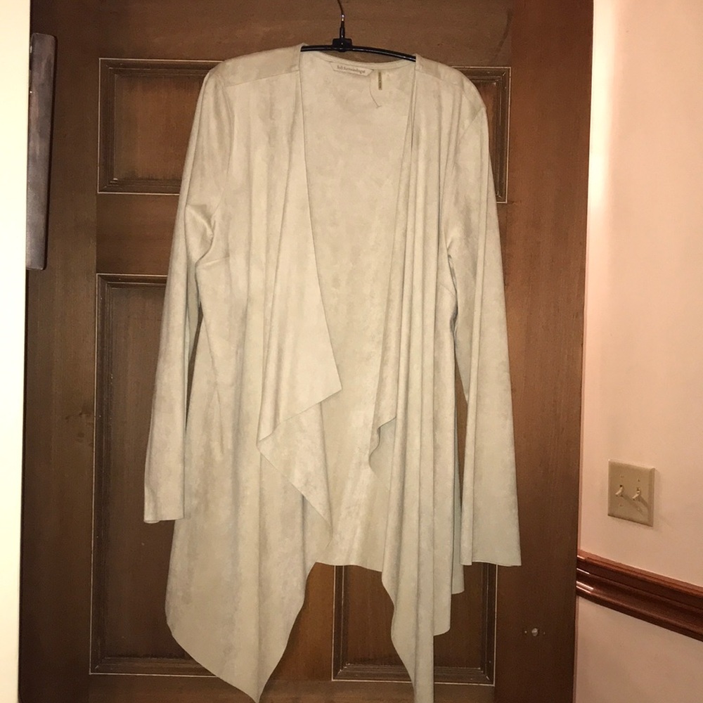 Beige Drape front cardigan